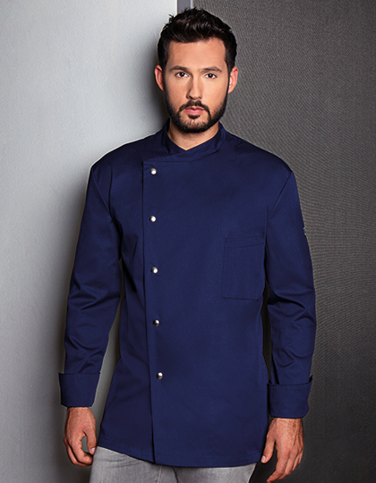 Veste de cuisine homme navy avec logo "Pavé" KY036